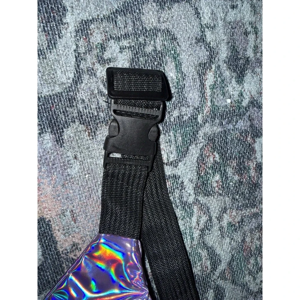 Pink Women's HOLOGRAM Vinyl FANNY PACK Pouch‎ WAIST PURSE Zipper CLIP BELT